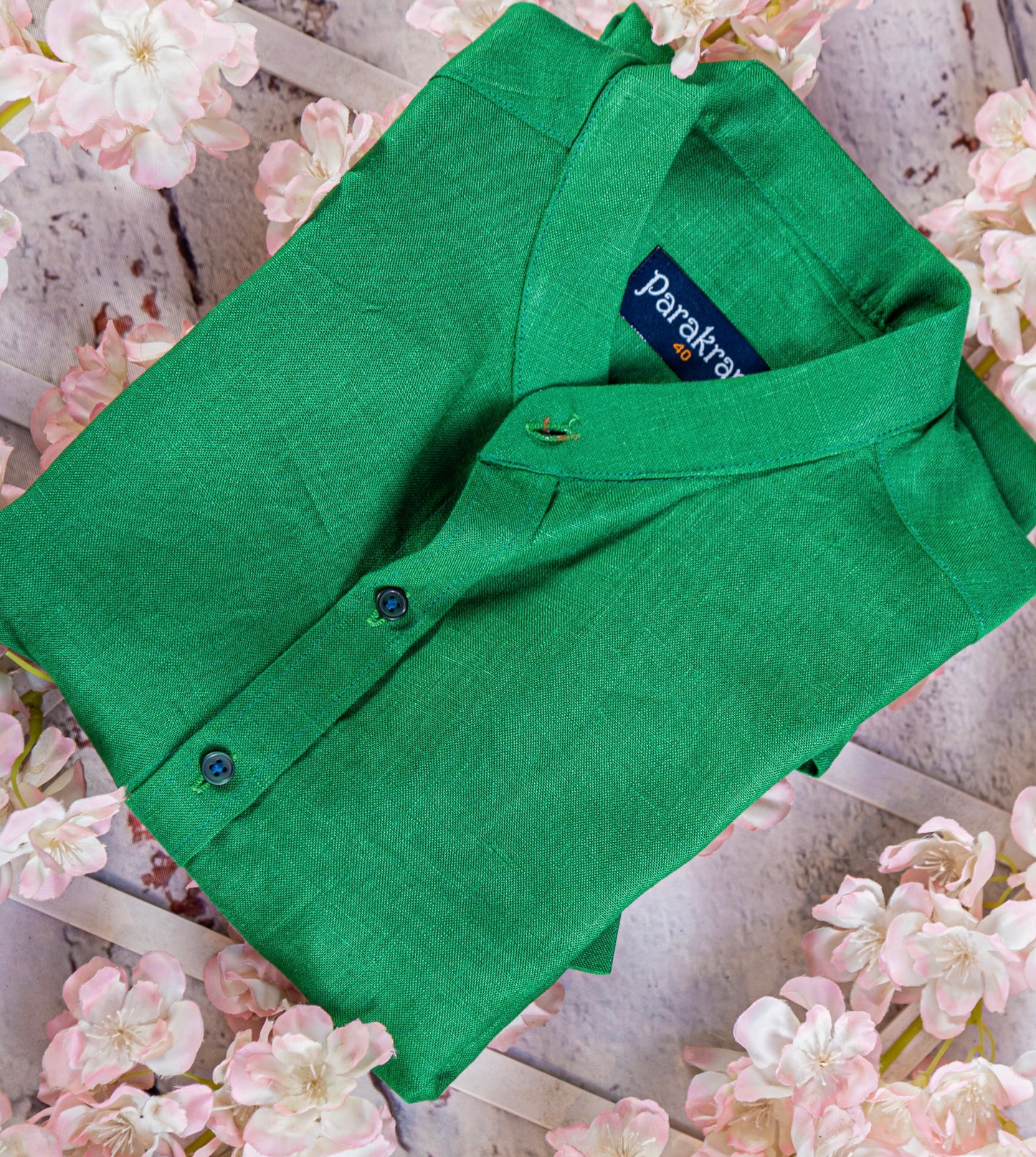 100% Linen Long Sleeve Men Shirt
