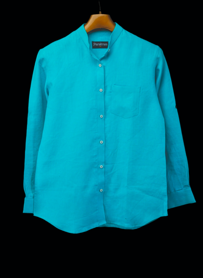 100% Linen Long Sleeve Men Shirt